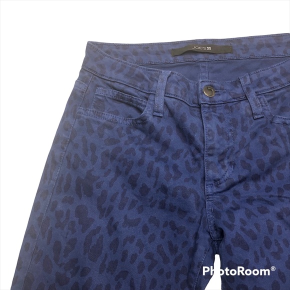 Joe’s Jeans High Water Medieval Blue Animal Print Low Rise Stretch Skinny Jeans - Picture 5 of 14